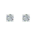 thumbnail image 2 of 14K Yellow Gold Bezel Set Round Diamond Stud Earrings (1/10 Carat) (SI1-SI2 Clarity) - IGI Certified, 2 of 3