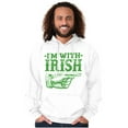 thumbnail image 3 of St Patricks Day I'm With Irish Hoodie Sweatshirt Women Men Brisco Brands M, 3 of 6