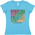 thumbnail image 3 of Inktastic Honoring the Past and Creating the Future Black History Women's V-Neck T-Shirt, 3 of 5
