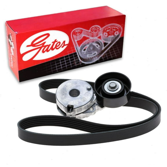 Gates Complete Serpentine Belt Drive Component Kit compatible with Nissan Versa 1.8L L4 2007-2012