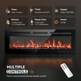 thumbnail image 2 of Simzlife 60 inch Indoor Electric Fireplace Ultra Thin Fireplace, Wall Mounted Recessed Fireplace with Multiple Colors Remote Control, Linear Fireplace with Timer,, 2 of 8
