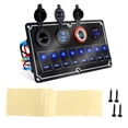 thumbnail image 1 of Gang Rocker Switch Panel,8 Gang Rocker Switch Gang Boat Rocker Switch Panel Car Waterproof Switch Panel Professionally Tested, 1 of 9