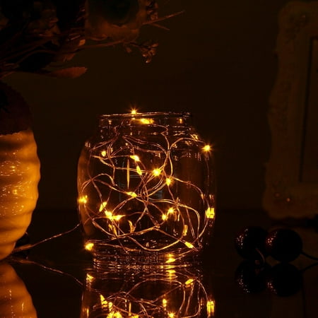 Perfect Holiday 20 Led Fairy String Light Battery Operated Copper Perfect Holiday 20 Led Fairy String Light Battery Operated Copper Wire Yellow
