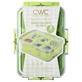 thumbnail image 2 of Cook with Color 3-Compartment Snack Box with Ice pack, Locking Lid and Handle, Dishwasher Safe, Light Green, 2 of 5