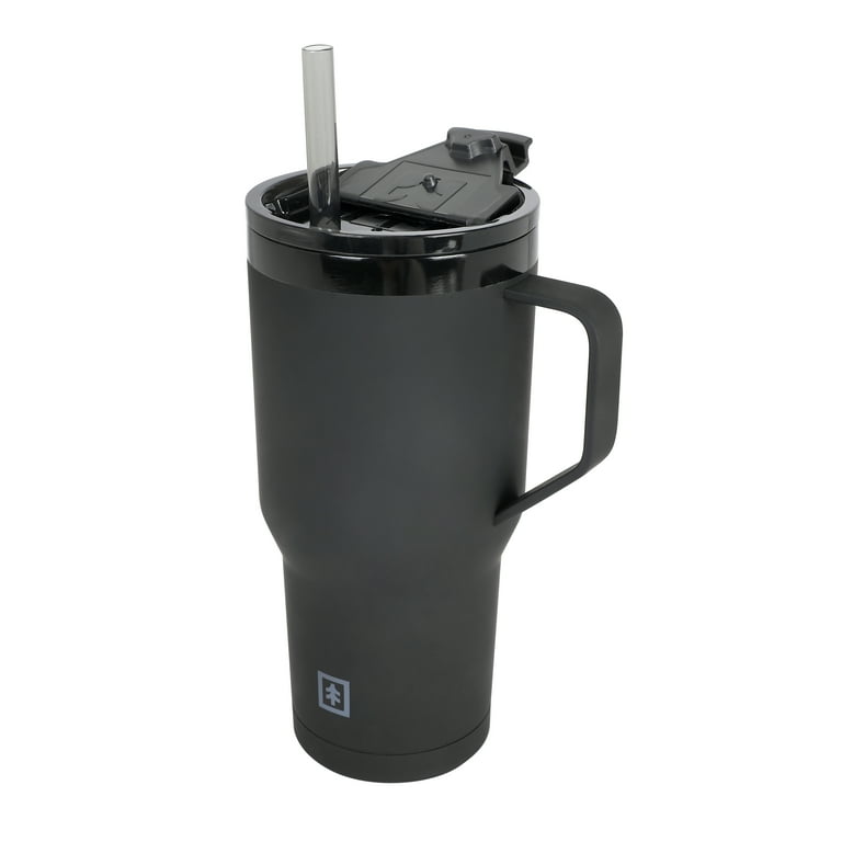 Swiss Tech 30oz black triple wall stainless steel tumbler 2-pack