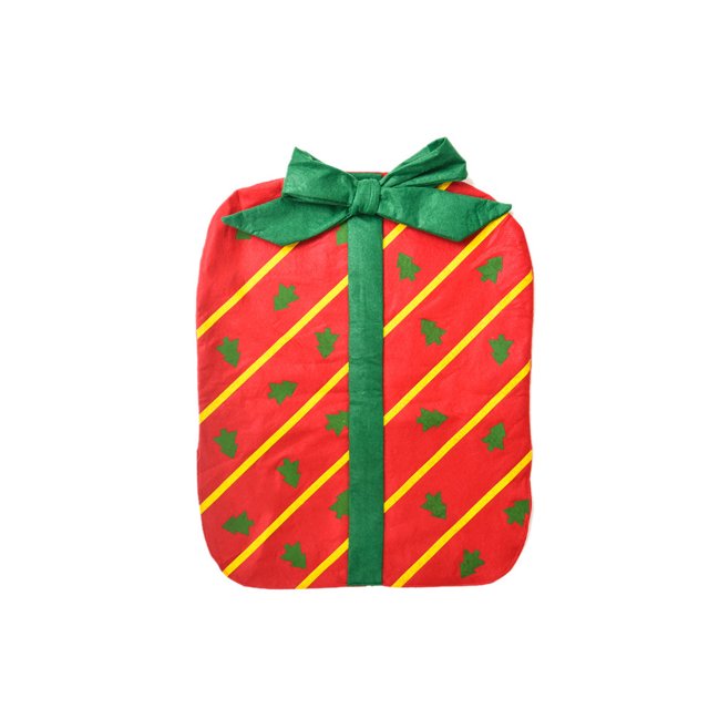 Yuarrent Funda para silla de regalo de Navidad, manga con lazo, accesorios de boda, antideslizante, Antimacassar, decoración del hogar, funda, Kits de decoración para fiestas Rojo Yuarrent HA069371-01