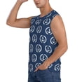 thumbnail image 3 of Fotbe Navy Nautical Men's Camiseta sin Mangas Estampada para Hombres, Playera Casual para Gimnasio, Entrenamiento, Playa-3X-Large, 3 of 7