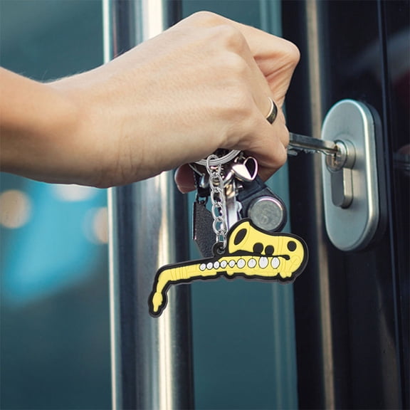 HEANUJJ 5Pcs Mini Backpack Keyring Yellow Iron Key Chain Pendant for Everyday Use