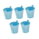 thumbnail image 3 of 5 cubos de metal galvanizado, cubos de hielo, recipientes para manualidades con asa, decoración del hogar, jarrones metálicos decorativos resistentes Azul, 3 of 8