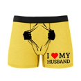 thumbnail image 6 of KHONTS Personalized Men's Funny Face Boxer Your Photo on Custom Underwear for Men I Love My Husband Yellow L, 6 of 6