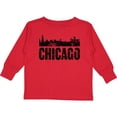 thumbnail image 3 of Inktastic Chicago Skyline Grunge Boys or Girls Long Sleeve Toddler T-Shirt, 3 of 5