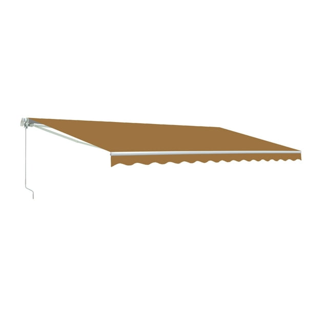 ALEKO Retractable Motorized Patio Awning 13x10 ft, Sand Color