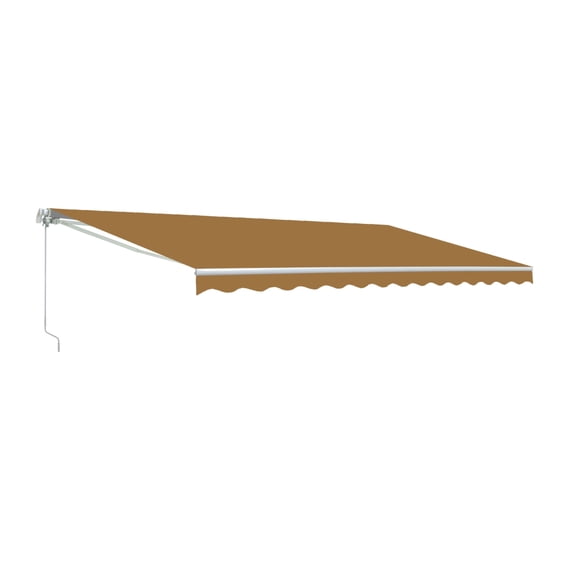 ALEKO Retractable Motorized Patio Awning 13x10 ft, Sand Color
