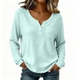thumbnail image 5 of AloohaidyvioNo Boundaries Women's Long Sleeve Tops Casual Loose Soft Fall V Neck Shirts, 5 of 8
