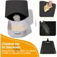 thumbnail image 3 of Cat Litter Mat, 24x18 Inches Large Honeycomb Double Layer Cat Litter Trapping Mat, Non Slip Waterproof Urine Proof Cat Litter Box Mat, Kitten Supplies and Essentials, Black, 3 of 7