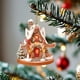 thumbnail image 4 of Adorno colgante navideño de acrílico de 8 cm | Diseño de cabaña nevada invernal | Adorno ligero y duradero con cordón | Decoración para árbol de Navidad | Letrero navideño | Listo para regalar, 4 of 6