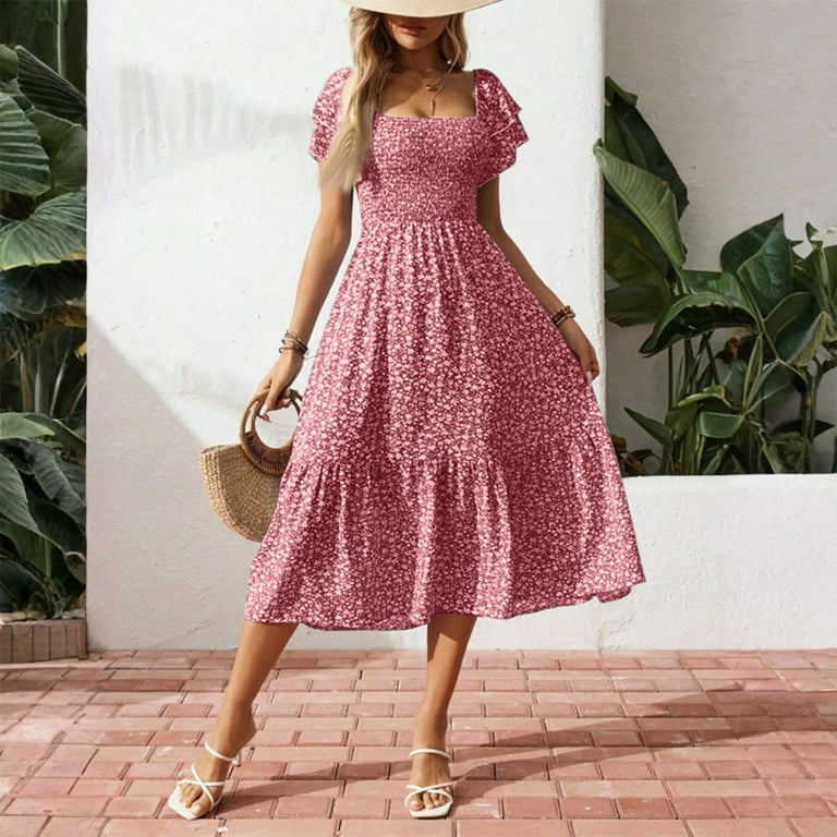 smocked fall dresses womens Sail To Sable Smocked Waist Mini Dress main image 0