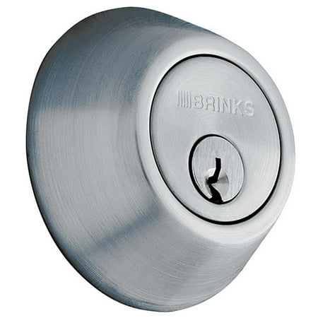 Brinks Double Cylinder Deadbolt Lock, Satin Nickel