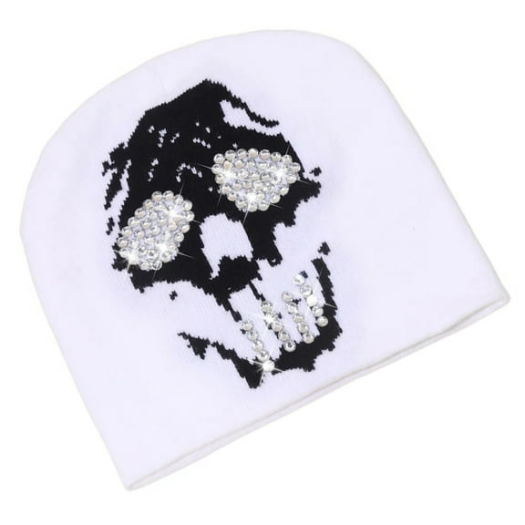 JZROCKER Knit Beanies Hat Women Men Breathable Knit Hat Rhinestones Props Caps