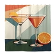 thumbnail image 2 of Yayeee Shower Curtain with Hooks 72"x72" Waterproof Fabric Bathroom Hanging Decor, Mid Century Orange Juice, 2 of 5