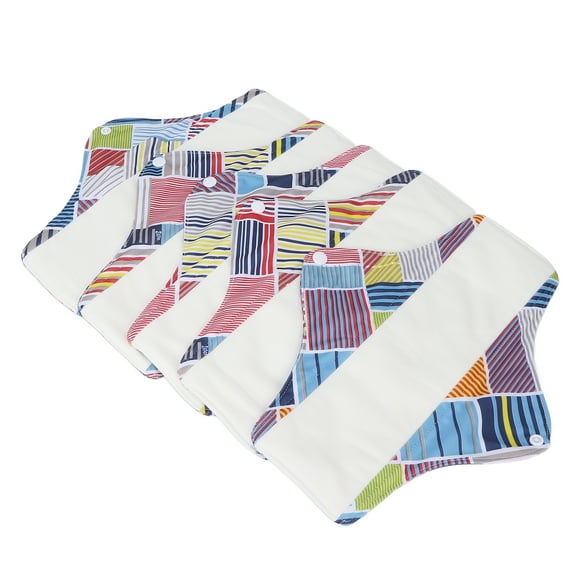 Washable Feminine Pads,5pcs L Size Women Washable Sanitary Pad Reusable Feminine Menstrual Pads Sturdy Construction