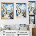 thumbnail image 4 of Designart "Dreams of Santorini Village Greek Isles I" Landscapes Canvas Wall Art - Country White Greece Hallway Wall Art Decor, 4 of 6