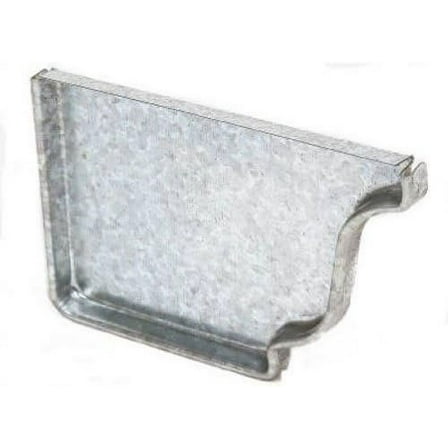 AMERIMAX HOME PRODUCTS 15205 4-Inch Mill Finish Galvanized Left End Cap