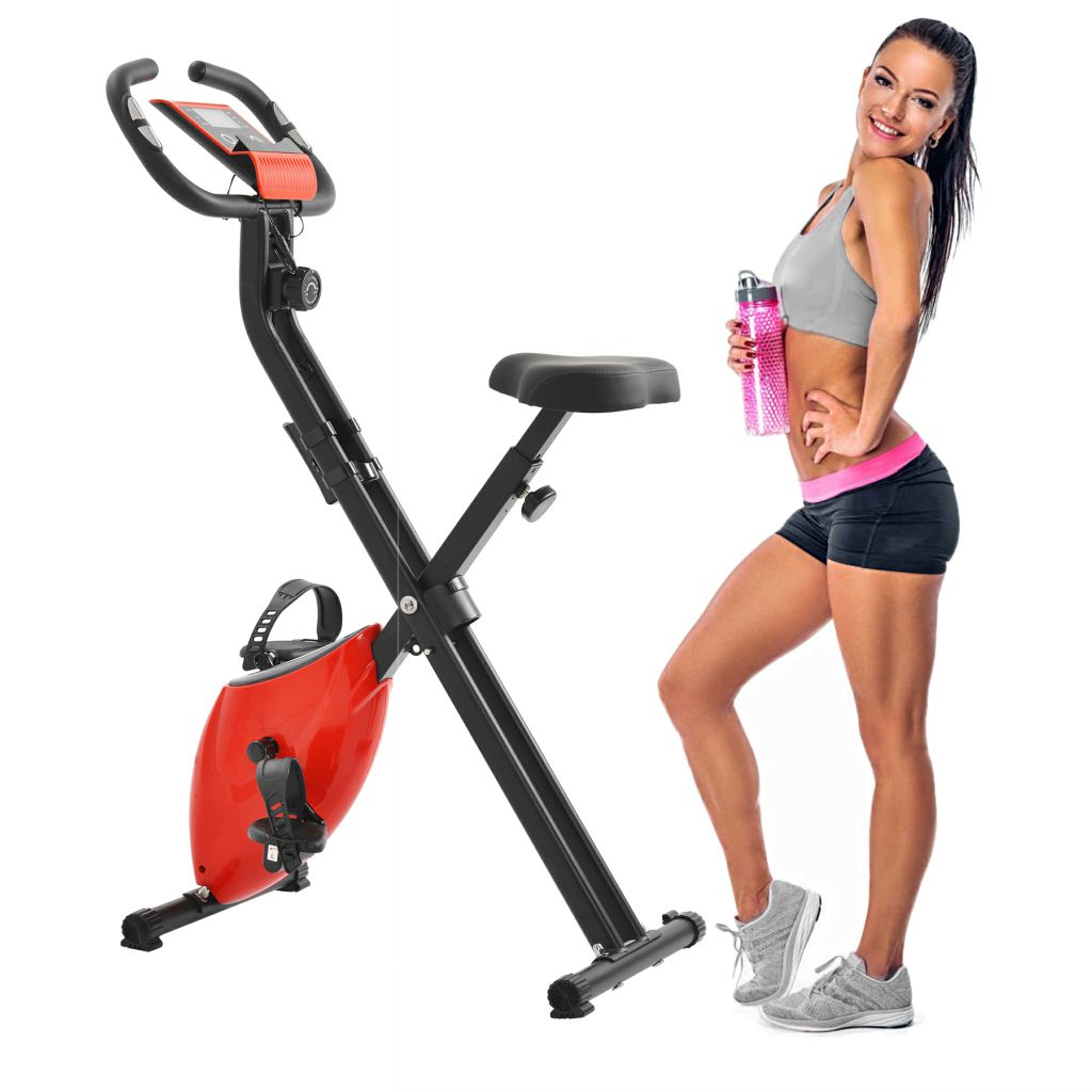 Indoor Stationary Cycling Bike Folding Exercise Bike with 8Level