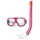 thumbnail image 1 of Kit de snorkel con falda de silicona y máscara de buceo panorámica, snorkel seco para niños Colocar, 1 of 8