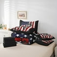 thumbnail image 4 of Erosebridal Modern Motorcycle Bedding Full Size, American Flag Bedding Sets Full Size, Extreme Sports Decor, Reversible 7pcs, 4 of 5