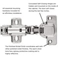 thumbnail image 3 of Hickory Hardware P5305-14 Full Overlay Soft-Close Faceless Hinge, Polished Nickel - Pack of 2, 3 of 4