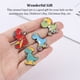 thumbnail image 3 of Sonducket Broches Dibujos animados Dinosaurios deportivos Multicolor Estética Esmalte divertido de solapa Insignia Niños Niñas para gorras de ropa Accesorios de disfraces XZ4464 Sonducket AP010027-04, 3 of 6