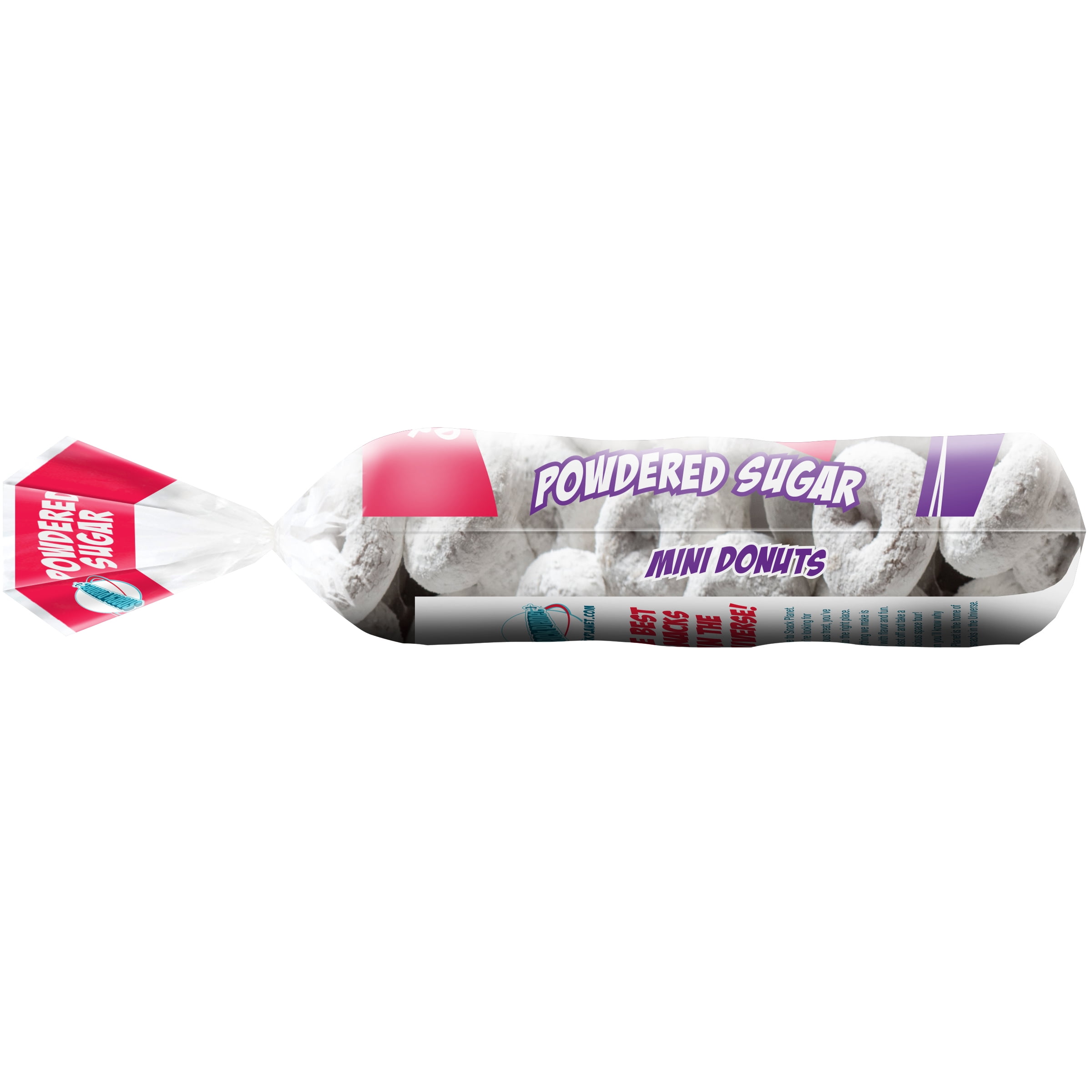 Snack Planet Powdered Sugar Mini Donuts, 12oz