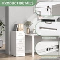 thumbnail image 4 of AQY 3 Drawer File Cabinet with Lock,Filing Cabinets for Home Office,Metal File Cabinet 18" Deep Vertical Storage Drawer for Hanging A4/F4/Letter/Legal Size Files, Assembly Require, 4 of 13