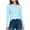 Light Blue, variant on Otntypg Women's Long Sleeve Shirts Fall Tight Fitted Tops Crewneck Underscrubs Tee Lightweight Basic Solid Color Thermal Undershirts Wine S