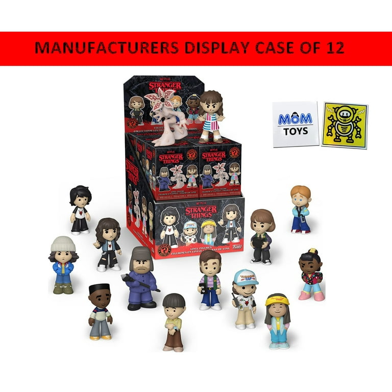 Stranger Things Mystery Minis Collectible Figures Funko Mini Toys Manufacturers Display Case of 12 and 2 My Outlet Mall Stickers