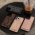 thumbnail image 2 of Funda De Cuero De Lujo Para Teléfono iPhone 14Pro Max 13promax 12 11 XS 7P Tarjeta Bolsillo Moda C Gao Jiahui unisex, 2 of 2
