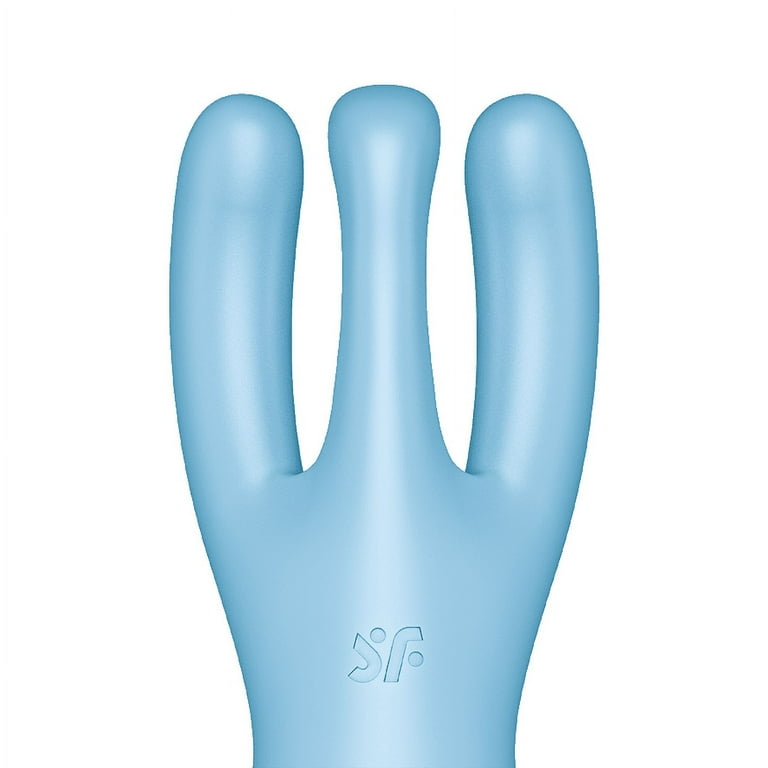 pure romance water based lubricant Satisfyer Threesome 4 Lay-On Vibrator with App Control - Powerful Vibrating  Clitoral and Labia Stimulator, Personal Massager, Sex Toys for Women -  Waterproof, Rechargable (Blue)