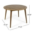 thumbnail image 5 of Noble House Pines 5 Piece Wooden Round Patio Dining Set in Teak, 5 of 6