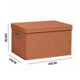 thumbnail image 2 of Foldable Fabric Storage Baskets With Handles Organizing Boxes for Clothes Bedding Blankets, 2 of 2