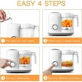 thumbnail image 5 of Baby Food Maker 4 in 1 Puree Blender Auto Grinding Knob Control Dishwasher Safe, White for aged 6 months to 2, 5 of 10