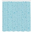 thumbnail image 2 of Aqua Shower Curtain, Big Small Water Rain Drops Liquidity Oceanic Pelagic Naval Seafaring Maritime Image, Fabric Bathroom Set with Hooks, 69W X 70L Inches, Light Blue, by Ambesonne, 2 of 2