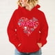 thumbnail image 1 of Sudadera con capucha de manga larga con estampado de amor de enfermera para mujer, informal, para invierno y otoño, 1 of 4