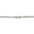 thumbnail image 3 of White Sterling Silver bracelet Rolo chain 30 in 3.75 mm, 3 of 5