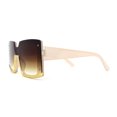 thumbnail image 3 of Womens Mod Luxury Squared Chic Plastic Fashion Sunglasses Peach Brown, 3 of 4