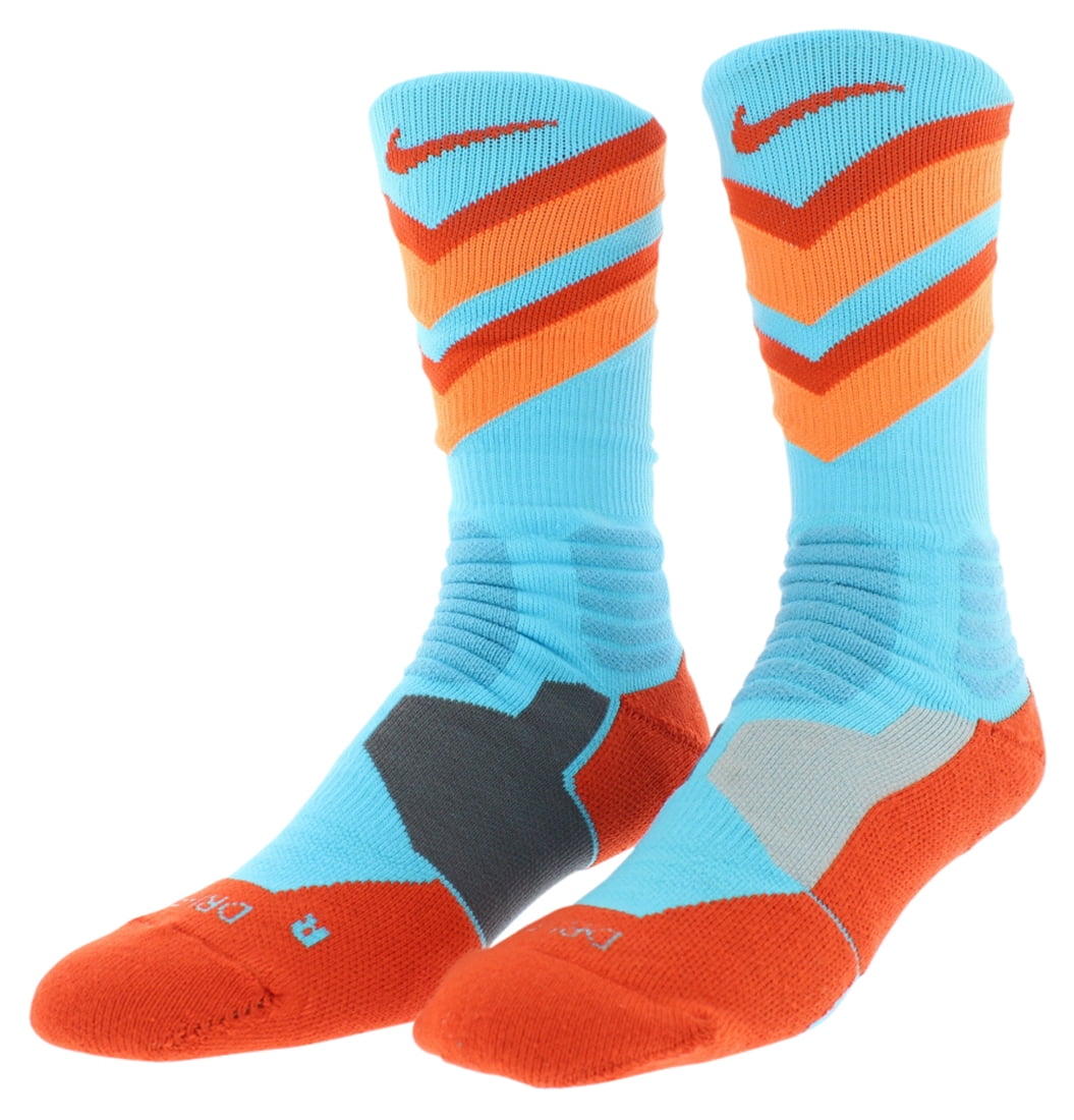 Nike Nike Mens Hyper Elite Chase Basketball Crew Socks Orange