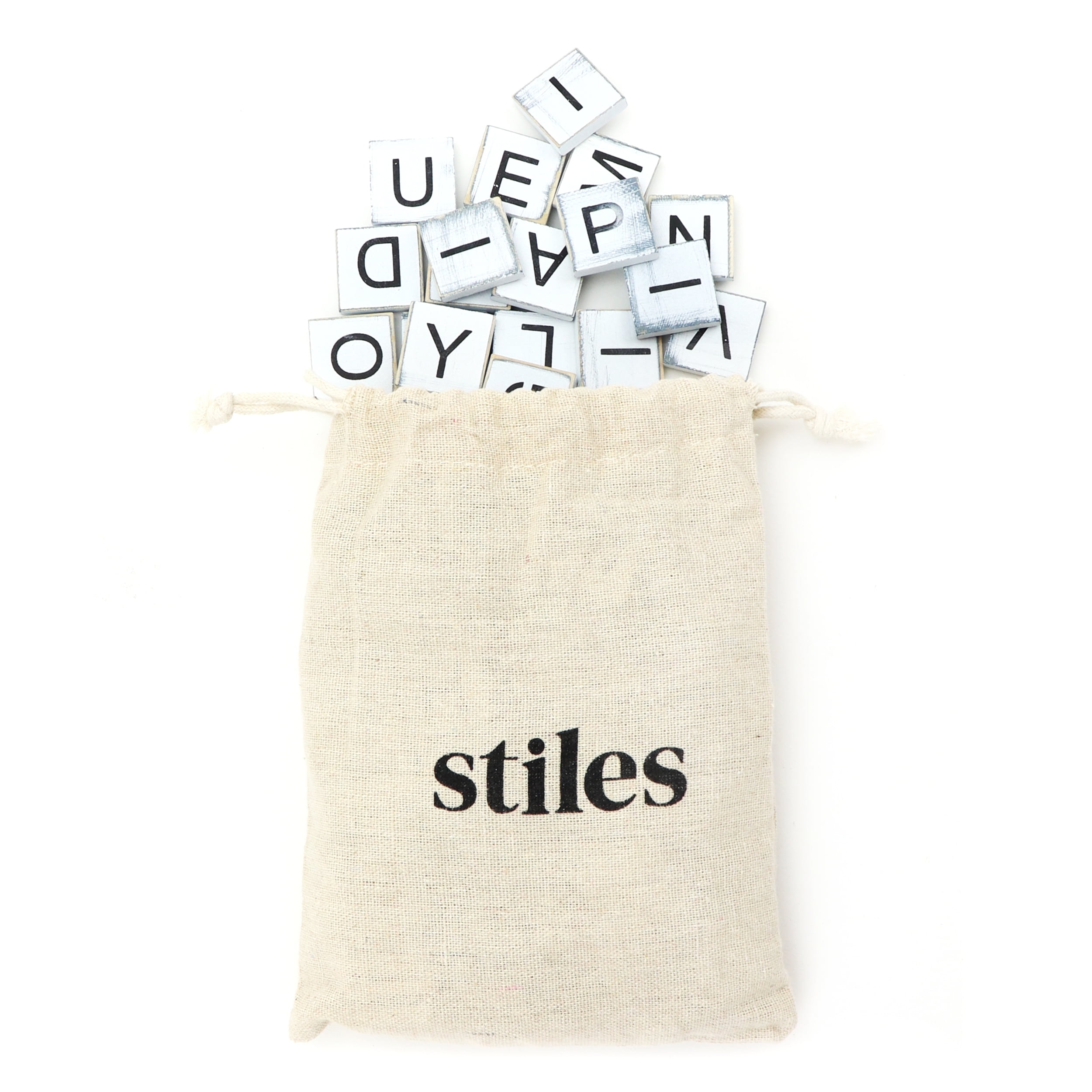 Stiles 100 Pieces Letter Tiles, Wood Letters for Board Games