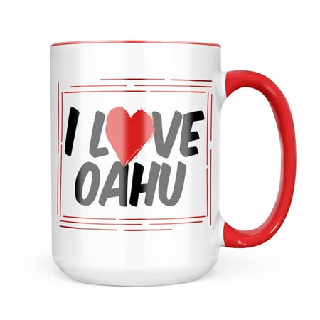 

Neonblond I Love Oahu Mug gift for Coffee Tea lovers