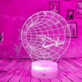 thumbnail image 5 of YSTIAN 3D Plane Night Light Table Desk Optical Illusion Lamps 16 Color Changing Lights LED Table Lamp Xmas Home Love Birthday Children Kids Decor Toy Gift, 5 of 5