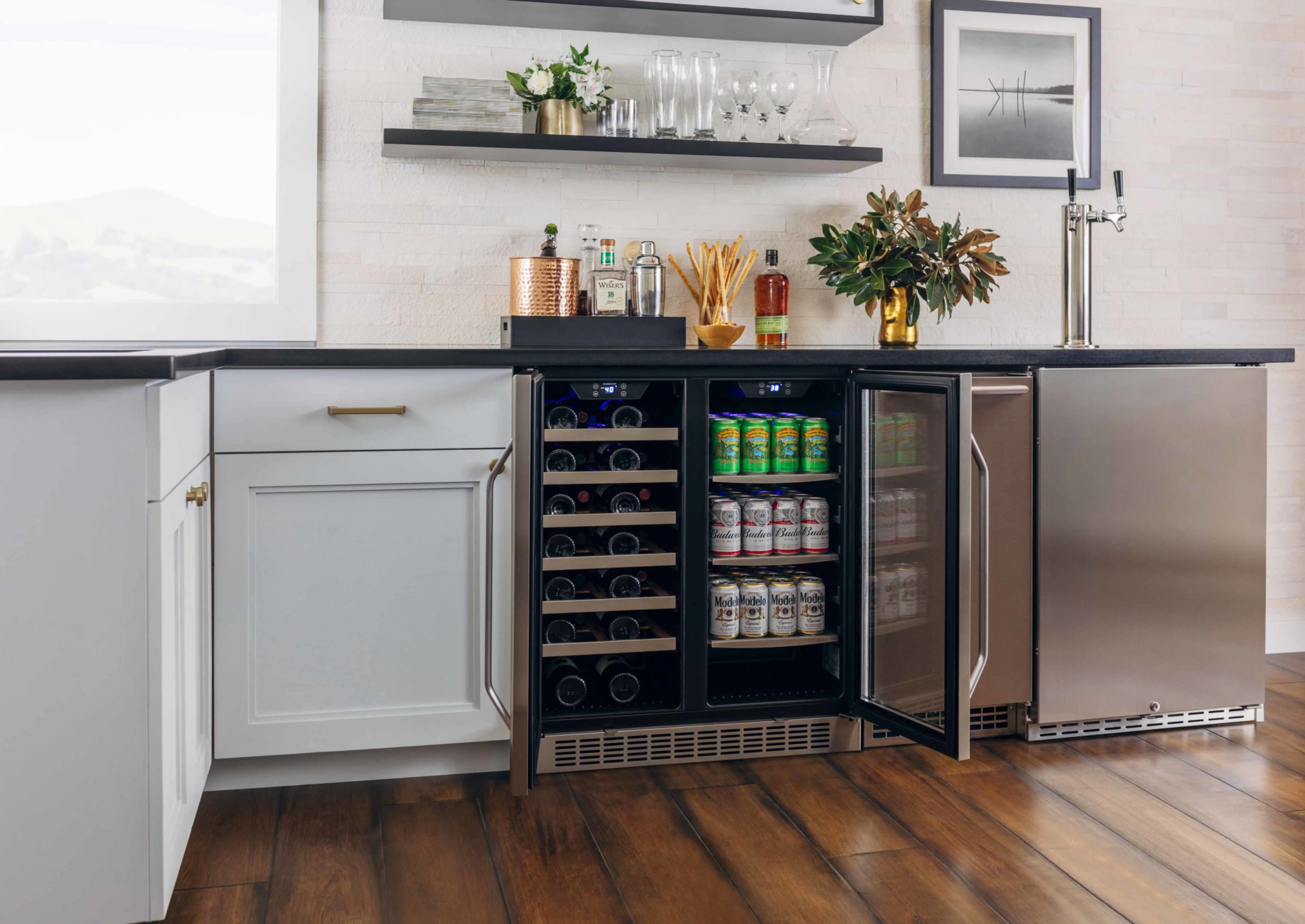Edgestar Cwb2886fd 30" Wide 28 Bottle Built-In Dual Zone Beverage Center - Stainless Steel